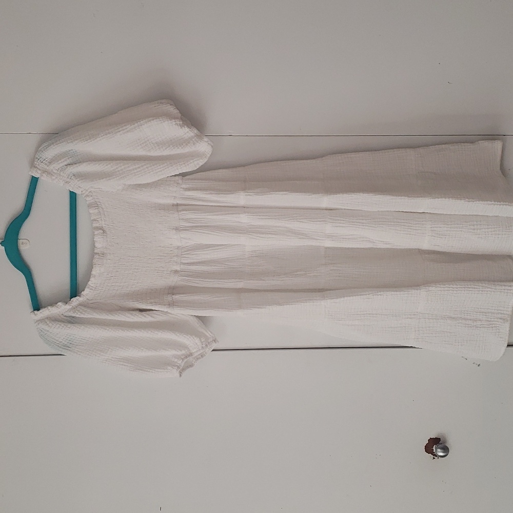 White Gauze 4-Tiered Dress - Picture 7 of 7